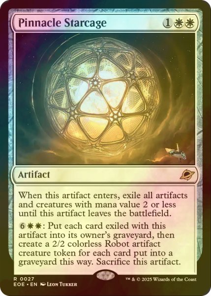 画像1: [FOIL] ピナクルの星檻/Pinnacle Starcage 【英語版】 [EOE-白R]*詳細要確認 (1)