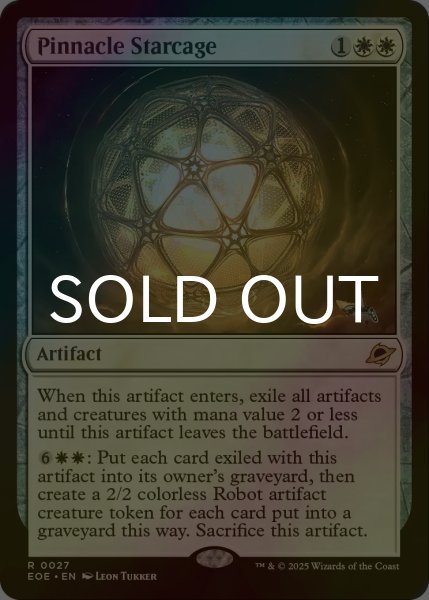 画像1: [FOIL] ピナクルの星檻/Pinnacle Starcage 《特価品》 【英語版】 [EOE-白R] (1)