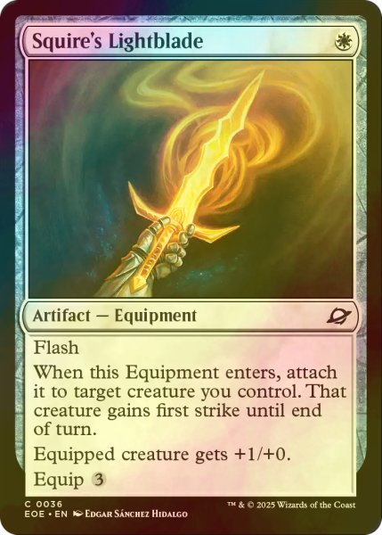 画像1: [FOIL] 従者の光剣/Squire's Lightblade 【英語版】 [EOE-白C]*詳細要確認 (1)