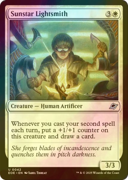 画像1: [FOIL] サンスターの光細工師/Sunstar Lightsmith 【英語版】 [EOE-白U]*詳細要確認 (1)