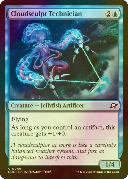 画像1: [FOIL] 塑雲の達人/Cloudsculpt Technician 【英語版】 [EOE-青C]*詳細要確認 (1)