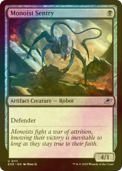 画像1: [FOIL] モノイストの歩哨/Monoist Sentry 【英語版】 [EOE-黒U]*詳細要確認 (1)