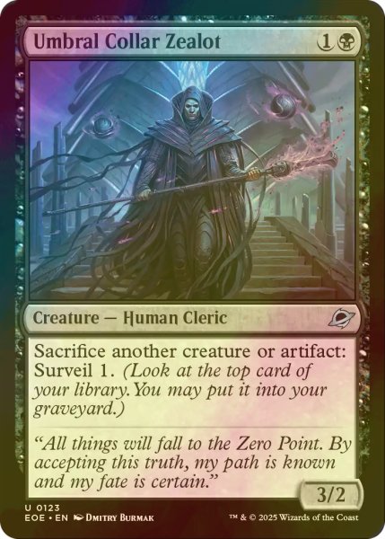 画像1: [FOIL] 影の帯の盲信者/Umbral Collar Zealot 【英語版】 [EOE-黒U]*詳細要確認 (1)