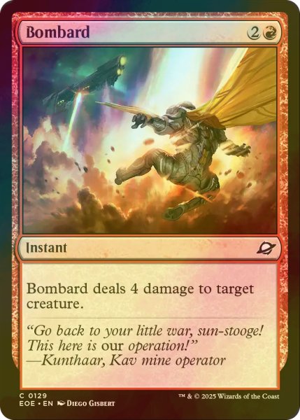 画像1: [FOIL] 砲撃/Bombard 【英語版】 [EOE-赤C]*詳細要確認 (1)