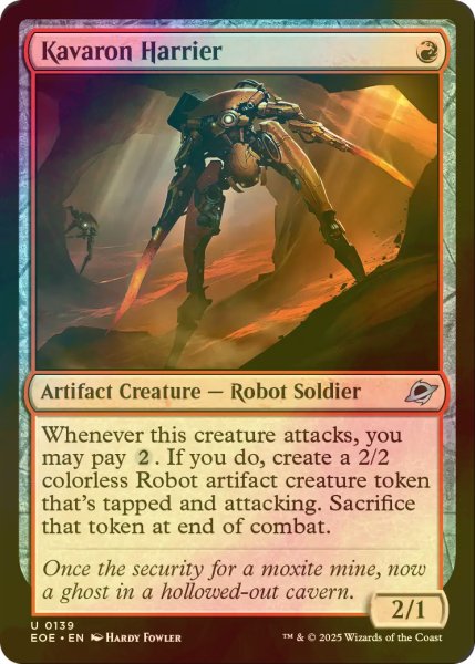 画像1: [FOIL] カヴァーロンの侵略機/Kavaron Harrier 【英語版】 [EOE-赤U]*詳細要確認 (1)