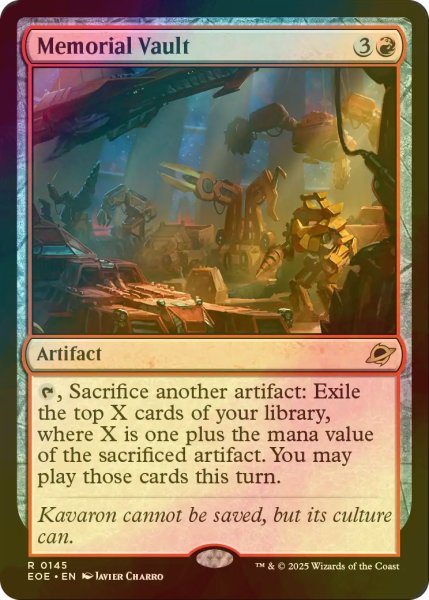 画像1: [FOIL] 記念軍の保管庫/Memorial Vault 【英語版】 [EOE-赤R]*詳細要確認 (1)