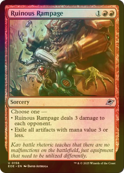 画像1: [FOIL] 壊滅的猛威/Ruinous Rampage 【英語版】 [EOE-赤U]*詳細要確認 (1)