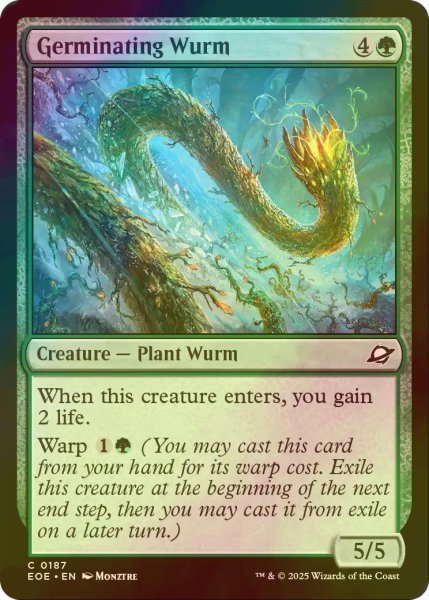 画像1: [FOIL] 発芽するワーム/Germinating Wurm 【英語版】 [EOE-緑C]*詳細要確認 (1)