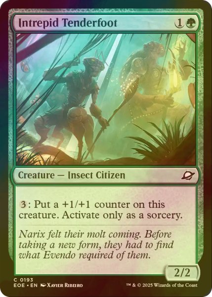 画像1: [FOIL] 恐れ知らずの新参虫/Intrepid Tenderfoot 【英語版】 [EOE-緑C]*詳細要確認 (1)