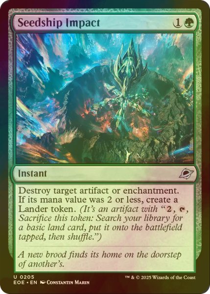 画像1: [FOIL] シードシップの衝突/Seedship Impact 【英語版】 [EOE-緑U]*詳細要確認 (1)