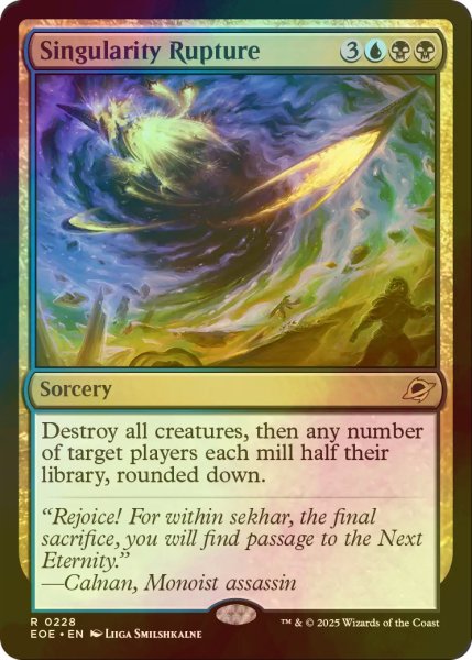 画像1: [FOIL] 特異点の断裂/Singularity Rupture 【英語版】 [EOE-金R]*詳細要確認 (1)