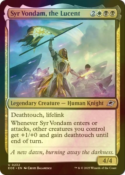 画像1: [FOIL] 輝きたる者、ヴォンダム卿/Syr Vondam, the Lucent 【英語版】 [EOE-金U] (1)
