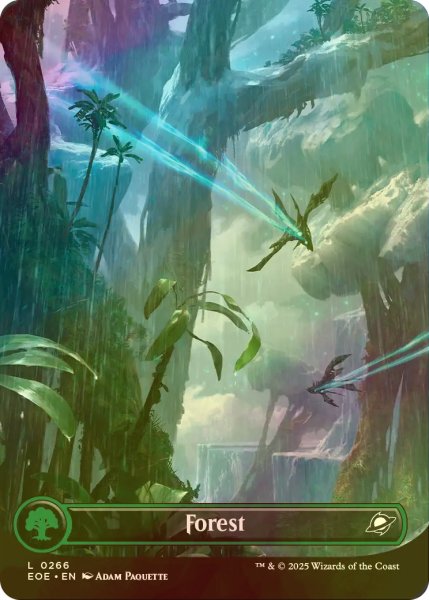画像1: [FOIL] 森/Forest No.266 (全面アート版) 【英語版】 [EOE-土地C]*詳細要確認 (1)