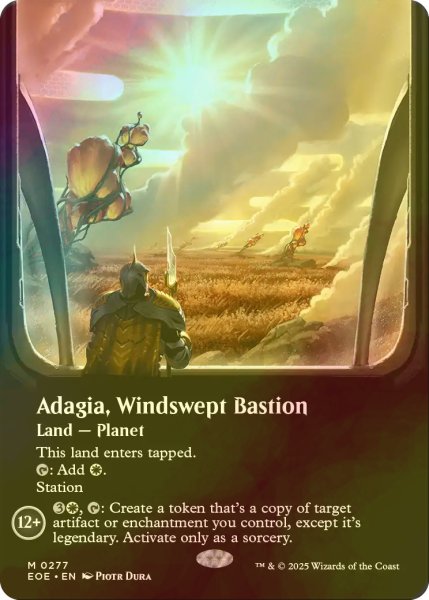 画像1: [FOIL] 吹きさらしの要塞、アダージア/Adagia, Windswept Bastion No.277 (全面アート・海外産ブースター版) 【英語版】 [EOE-土地MR] (1)