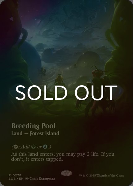 画像1: [FOIL] 繁殖池/Breeding Pool No.278 (全面アート・海外産ブースター版) 【英語版】 [EOE-土地R]*詳細要確認 (1)