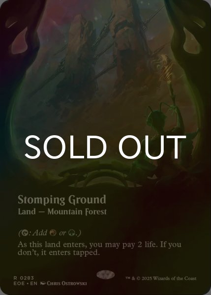 画像1: [FOIL] 踏み鳴らされる地/Stomping Ground No.283 (全面アート・海外産ブースター版) 【英語版】 [EOE-土地R]*詳細要確認 (1)