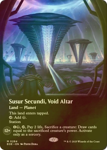 画像1: [FOIL] ヴォイドの祭壇、ススール・セクンディ/Susur Secundi, Void Altar No.284 (全面アート・海外産ブースター版) 【英語版】 [EOE-土地MR] (1)