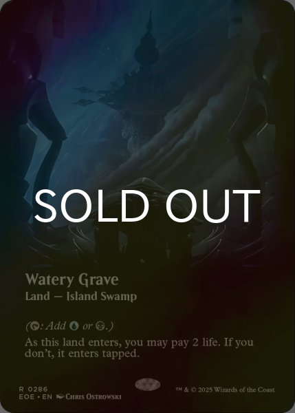 画像1: [FOIL] 湿った墓/Watery Grave No.286 (全面アート・海外産ブースター版) 【英語版】 [EOE-土地R]*詳細要確認 (1)