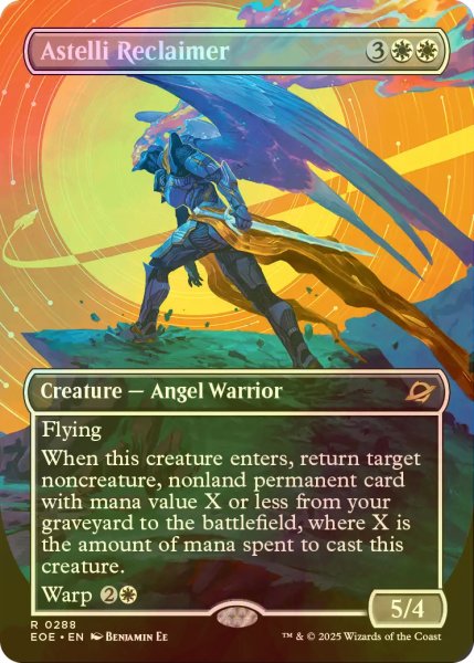 画像1: [FOIL] アステッリの回収者/Astelli Reclaimer (全面アート・海外産ブースター版) 【英語版】 [EOE-白R]*詳細要確認 (1)