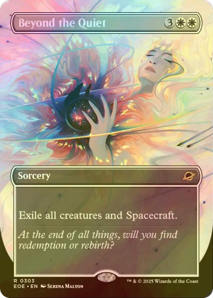 画像1: [FOIL] 静寂のその先へ/Beyond the Quiet (全面アート・海外産ブースター版) 【英語版】 [EOE-白R]*詳細要確認 (1)