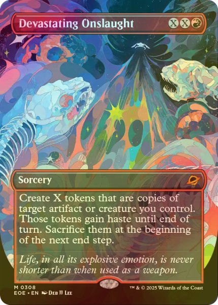 画像1: [FOIL] 絶望的猛攻/Devastating Onslaught (全面アート・海外産ブースター版) 【英語版】 [EOE-赤MR] (1)