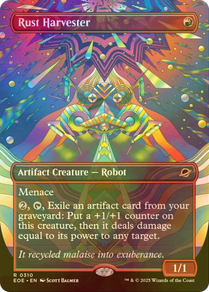 画像1: [FOIL] 錆びついた収穫機/Rust Harvester (全面アート・海外産ブースター版) 【英語版】 [EOE-赤R]*詳細要確認 (1)