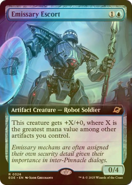 画像1: [FOIL] 特使の随伴機/Emissary Escort (拡張アート版) 【英語版】 [EOE-青R]*詳細要確認 (1)