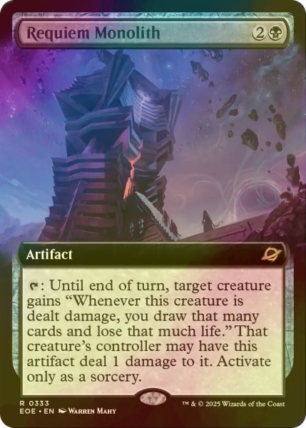画像1: [FOIL] レクイエムのモノリス/Requiem Monolith (拡張アート版) 【英語版】 [EOE-黒R]*詳細要確認 (1)