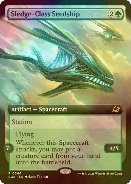 画像1: [FOIL] スレッジ級シードシップ/Sledge-Class Seedship (拡張アート版) 【英語版】 [EOE-緑R]*詳細要確認 (1)