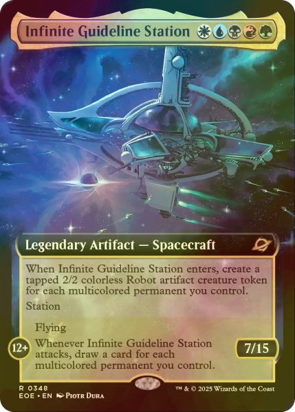 画像1: [FOIL] 無限導線基地/Infinite Guideline Station (拡張アート版) 【英語版】 [EOE-金R]*詳細要確認 (1)