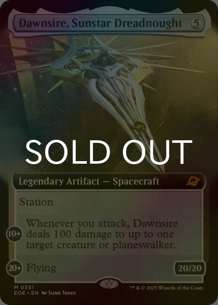 画像1: [FOIL] サンスターの弩級艦、ドーンサイアー/Dawnsire, Sunstar Dreadnought (拡張アート版) 【英語版】 [EOE-灰MR]*詳細要確認 (1)