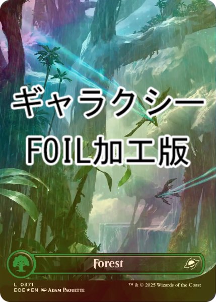 画像1: [FOIL] 森/Forest No.371 (全面アート版・ギャラクシー仕様) 【英語版】 [EOE-土地C]*詳細要確認 (1)
