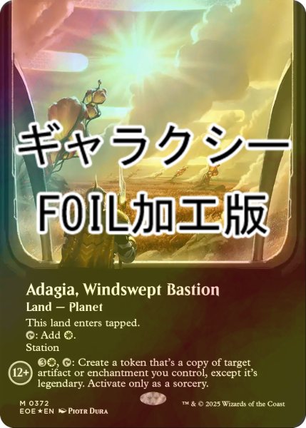 画像1: [FOIL] 吹きさらしの要塞、アダージア/Adagia, Windswept Bastion No.372 (全面アート版・ギャラクシー・フォイル仕様) 【英語版】 [EOE-土地MR] (1)