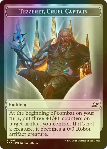 画像1: [FOIL] 冷酷な船長、テゼレット/TEZZERET, CRUEL CAPTAIN & ロボット/ROBOT 【英語版】 [EOE-トークン] (1)