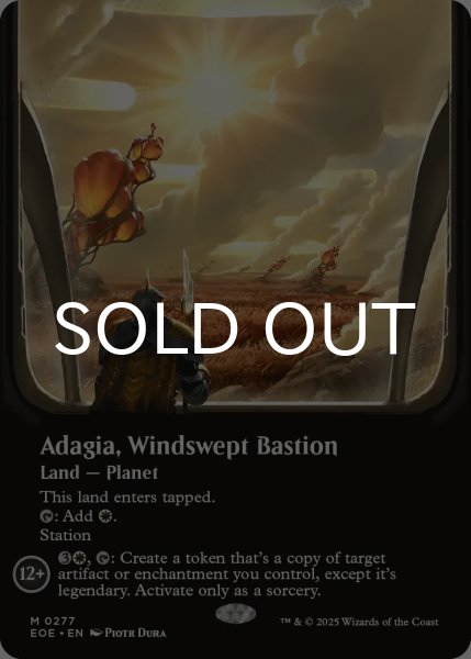 画像1: 吹きさらしの要塞、アダージア/Adagia, Windswept Bastion (全面アート版) 【英語版】 [EOE-土地MR]*詳細要確認 (1)