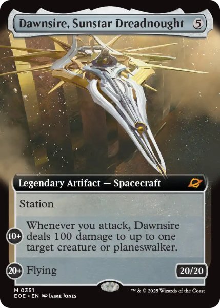 画像1: サンスターの弩級艦、ドーンサイアー/Dawnsire, Sunstar Dreadnought (拡張アート版) 【英語版】 [EOE-灰MR] (1)