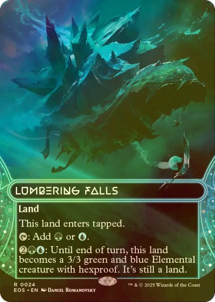 画像1: [FOIL] 伐採地の滝/Lumbering Falls No.024 (ショーケース・海外産ブースター版) 【英語版】 [EOS-土地R]*詳細要確認 (1)