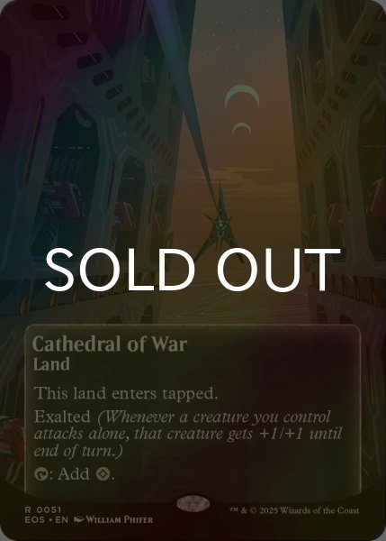 画像1: [FOIL] 戦の大聖堂/Cathedral of War No.051 (全面アート版) 【英語版】 [EOS-土地R]*詳細要確認 (1)