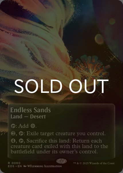 画像1: [FOIL] 終わりなき砂漠/Endless Sands No.060 (全面アート版) 【英語版】 [EOS-土地R]*詳細要確認 (1)