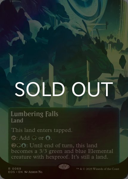 画像1: [FOIL] 伐採地の滝/Lumbering Falls No.069 (全面アート版) 【英語版】 [EOS-土地R]*詳細要確認 (1)