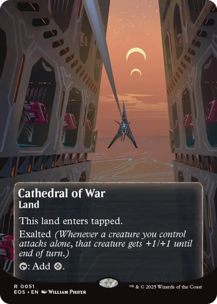 画像1: 戦の大聖堂/Cathedral of War No.051 (全面アート版) 【英語版】 [EOS-土地R]*詳細要確認 (1)