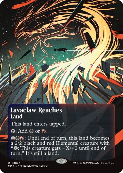 画像1: 溶岩爪の辺境/Lavaclaw Reaches No.067 (全面アート版) 【英語版】 [EOS-土地R]*詳細要確認 (1)