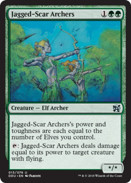 画像1: 鋸歯傷の射手/Jagged-Scar Archers 【英語版】 [EVI-緑U] (1)