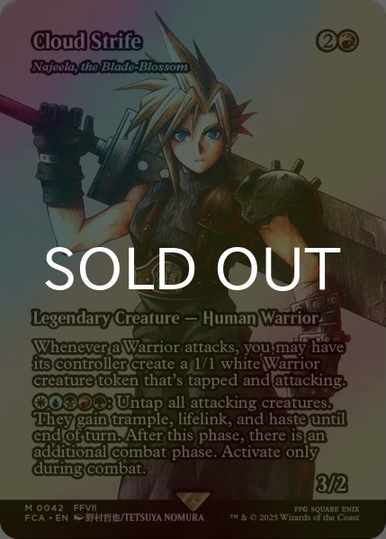 画像1: [FOIL] クラウド・ストライフ/Cloud Strife (全面アート版) 【英語版】 [FCA-赤MR] (1)