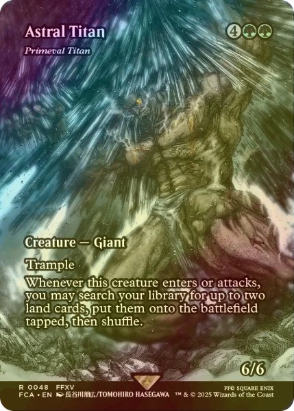 画像1: [FOIL] 巨神タイタン/Astral Titan (全面アート版) 【英語版】 [FCA-緑R] (1)