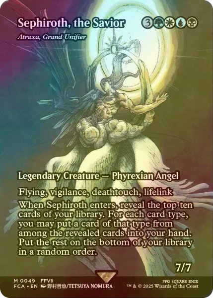 画像1: [FOIL] 救済者、セフィロス/Sephiroth, the Savior (全面アート版) 【英語版】 [FCA-金MR] (1)