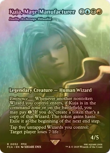 画像1: [FOIL] 黒魔道士の製造者、クジャ/Kuja, Mage Manufacturer (全面アート版) 【英語版】 [FCA-金R] (1)