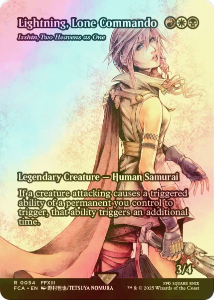 画像1: [FOIL] 孤高の戦士、ライトニング/Lightning, Lone Commando (全面アート版) 【英語版】 [FCA-金R] (1)