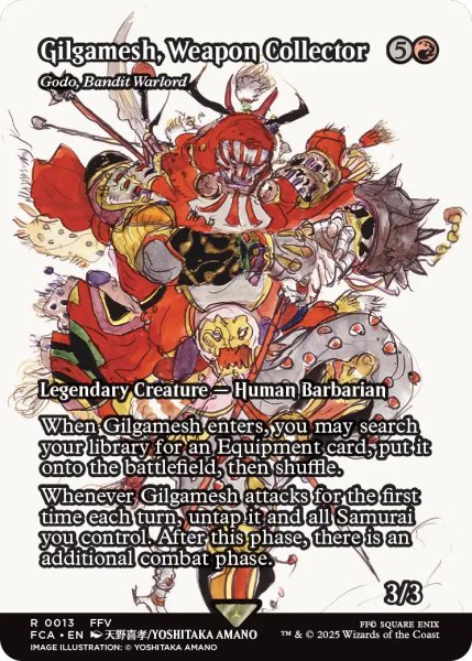 画像1: 武人ギルガメッシュ/Gilgamesh, Weapon Collector (全面アート版) 【英語版】 [FCA-赤R] (1)