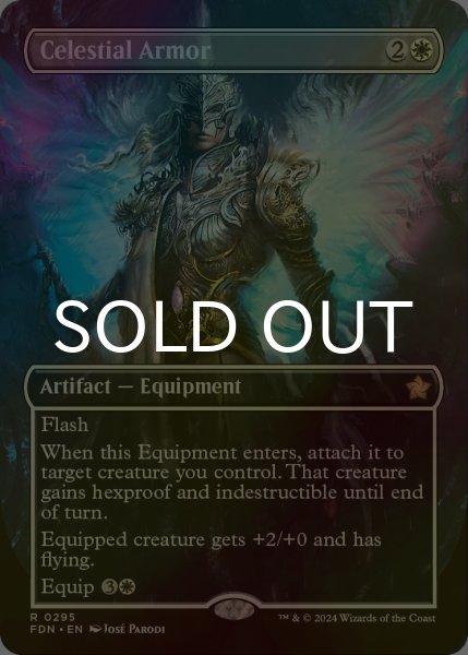 画像1: [FOIL] 天界の鎧/Celestial Armor (全面アート版) 【英語版】 [FDN-白R] (1)